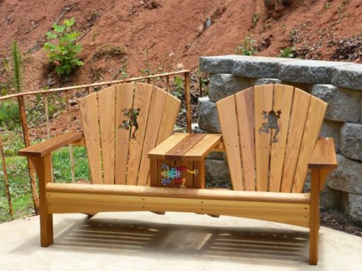 Cedar Adirondack Bench